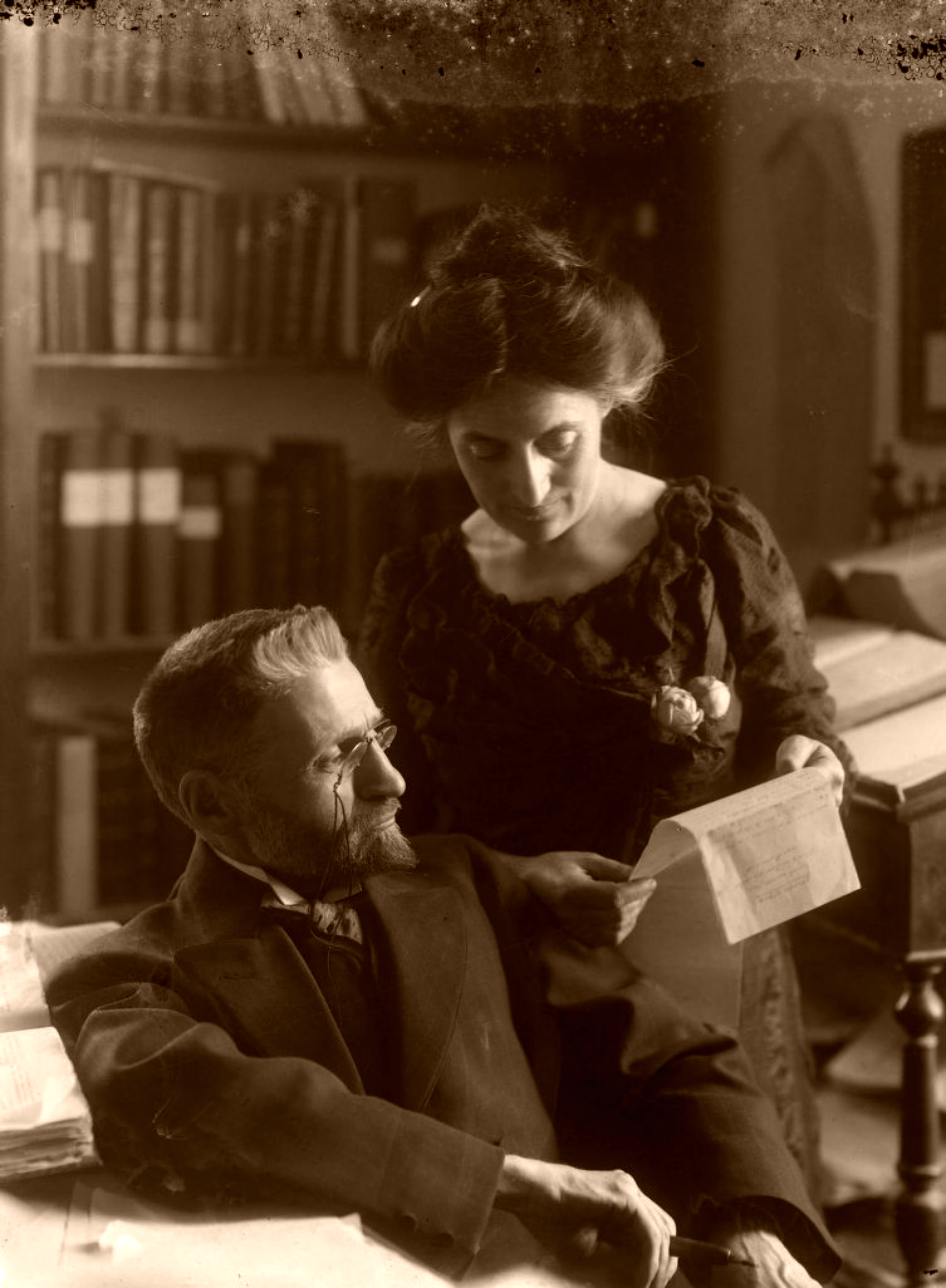 Portrait of Eliezer and Hemda Ben-Yehuda