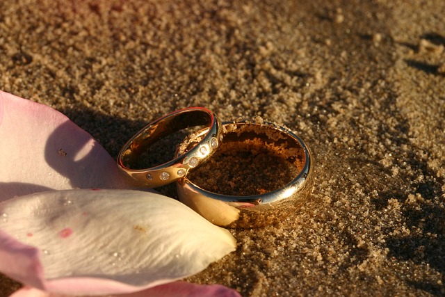 Wedding Rings in Sand